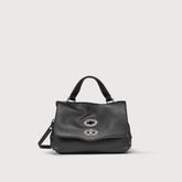 POSTINA® BABY IN PELLE MARTELLATA BLACK NERO - Mini Bag | Zanellato