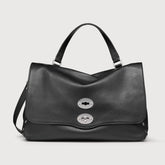 POSTINA® M IN PELLE MARTELLATA BLACK NERO | Zanellato