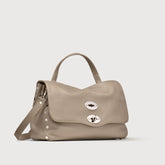 POSTINA® S IN PELLE MARTELLATA GREY CRETA - Borse iconiche | Zanellato