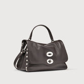POSTINA® S IN PELLE MARTELLATA BROWN DOLCE AMARO - Borse iconiche | Zanellato