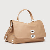 POSTINA® M IN PELLE MARTELLATA BROWN CANTUCCI - Borse iconiche | Zanellato