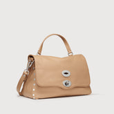 POSTINA® S IN PELLE MARTELLATA BROWN CANTUCCI - Borse iconiche | Zanellato
