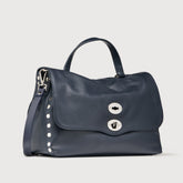 POSTINA® M IN PELLE MARTELLATA DARK NAVY - Borse iconiche | Zanellato