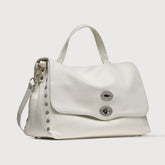 POSTINA® M IN PELLE MARTELLATA BIANCO LATTE - Borse iconiche | Zanellato