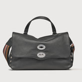 POSTINA® M IN PELLE MARTELLATA BLACK NERO - Borse iconiche | Zanellato
