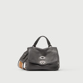 POSTINA® BABY IN PELLE MARTELLATA GREY VULCANO - Mini Bag | Zanellato