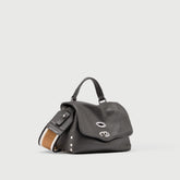 POSTINA® BABY IN PELLE MARTELLATA GREY VULCANO - Mini Bag | Zanellato