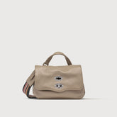 POSTINA® BABY IN PELLE MARTELLATA GREY CRETA - Borse iconiche | Zanellato
