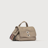 POSTINA® BABY IN PELLE MARTELLATA GREY CRETA - Borse iconiche | Zanellato