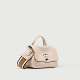POSTINA® BABY IN PELLE MARTELLATA WHITE CARNAROLI - Mini Bag | Zanellato