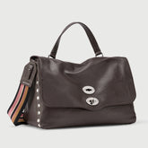 POSTINA® M IN PELLE MARTELLATA BROWN DOLCE AMARO - Borse iconiche | Zanellato