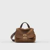 POSTINA® BABY IN NABUK BROWN TARTUFO DI NORCIA - Mini Bag | Zanellato