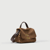 POSTINA® BABY IN NABUK BROWN TARTUFO DI NORCIA - Mini Bag | Zanellato