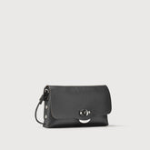 LETTERA® S IN PELLE MARTELLATA BLACK NERO - Pochette | Zanellato
