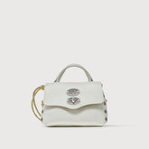 POSTINA® SBABY IN PELLE LAMINATA WHITE LATTE - Borse in Pelle Laminata | Zanellato