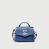 POSTINA® SBABY IN PELLE LAMINATA BLUE MORE DI ROVO - Borse in Pelle Laminata | Zanellato