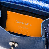 POSTINA® SBABY IN PELLE LAMINATA BLUE MORE DI ROVO | Zanellato