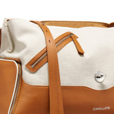 BORSA RACQUET CLUB EXTRA LARGE IN PELLE MARTELLATA BROWN BALCONIERA | Zanellato