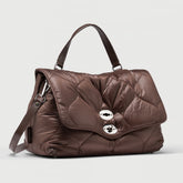POSTINA® M IN TESSUTO BROWN PERUGIA - Borse in Pelle e Tessuto | Zanellato