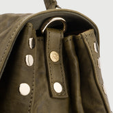 POSTINA® S IN PELLE STROPICCIATA GREEN OLIVA GIARAFFA | Zanellato