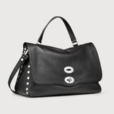POSTINA® M IN PELLE MARTELLATA BLACK NERO - Borse iconiche | Zanellato