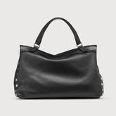 POSTINA® M IN PELLE MARTELLATA BLACK NERO | Zanellato