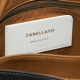 POSTINA® M IN PELLE MARTELLATA BLACK NERO | Zanellato