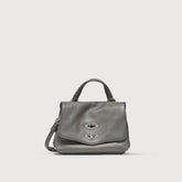 POSTINA® BABY IN PELLE MARTELLATA GREY MONTEBIANCO - Mini Bag | Zanellato