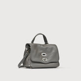 POSTINA® BABY IN PELLE MARTELLATA GREY MONTEBIANCO - Mini Bag | Zanellato