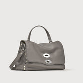 POSTINA® S IN PELLE MARTELLATA GREY MONTEBIANCO - Borse iconiche | Zanellato