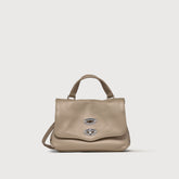 POSTINA® BABY IN PELLE MARTELLATA GREY CRETA - Mini Bag | Zanellato