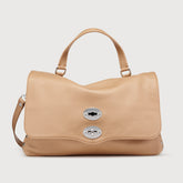 POSTINA® M IN PELLE MARTELLATA BROWN CANTUCCI - Borse iconiche | Zanellato