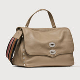 POSTINA® M IN PELLE MARTELLATA GREY CRETA - Borse iconiche | Zanellato