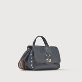 POSTINA® BABY IN PELLE MARTELLATA DARK NAVY - Mini Bag | Zanellato