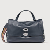 POSTINA® M IN PELLE MARTELLATA DARK NAVY | Zanellato