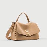 POSTINA® S IN NABUK BEIGE SAN GIMIGNANO - Borse in Pelle Nabuk | Zanellato