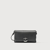 LETTERA® S IN PELLE MARTELLATA BLACK NERO - Pochette | Zanellato