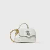 POSTINA® SBABY IN PELLE LAMINATA WHITE LATTE - Borse in Pelle Laminata | Zanellato