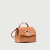 POSTINA® SBABY IN PELLE LAMINATA BEIGE PIETRA LIGURE - Borse in Pelle Laminata | Zanellato