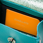 POSTINA® SBABY IN PELLE LAMINATA GREEN PESTO GENOVESE | Zanellato