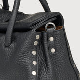 DOTTA® S IN PELLE MARTELLATA BLACK NERO | Zanellato