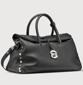 DOTTA® XL IN PELLE MARTELLATA BLACK NERO - Dotta® | Zanellato