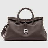 DOTTA® XL IN PELLE MARTELLATA BROWN CASTEL DEL MONTE - Dotta® | Zanellato