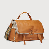 BORSA RACQUET CLUB EXTRA LARGE IN PELLE MARTELLATA BROWN BALCONIERA - TEST ALLOWED DISCOUNT | Zanellato