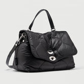 POSTINA® M IN TESSUTO BLACK LIQUIRIZIA - Borse in Pelle e Tessuto | Zanellato