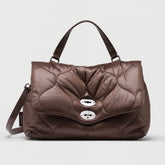 POSTINA® M IN TESSUTO BROWN PERUGIA - Borse in Pelle e Tessuto | Zanellato